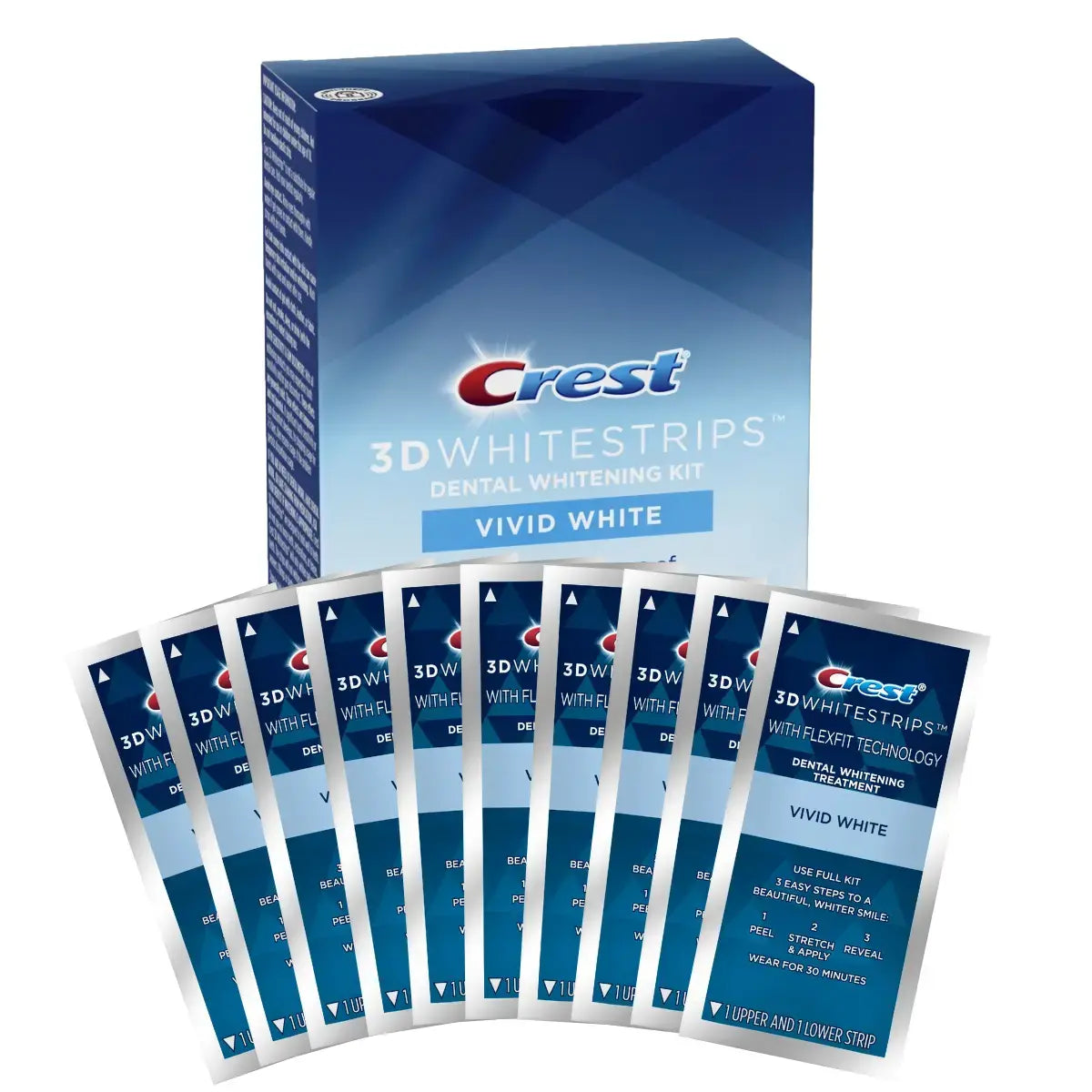 Bieliace pásiky Crest 3D Whitestrips Vivid