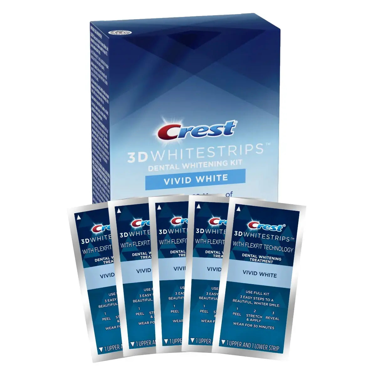 Bieliace pásiky Crest 3D Whitestrips Vivid