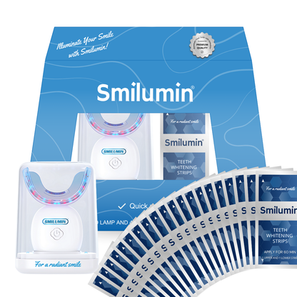 Smilumin – Dantų priežiūros rinkinys su LED lempa ir juostelėmis