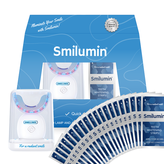 Smilumin – Dantų priežiūros rinkinys su LED lempa ir juostelėmis